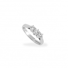 White Gold Three Stone Diamond Ring 0.44ct TDW White Gold Three Stone Diamond Ring 0.44ct TDW